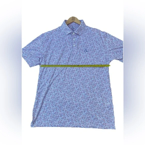 RHOBACK Men’s Performance Polo Sz XL American Icons USA White Golf Stretch Shirt - Picture 9 of 11